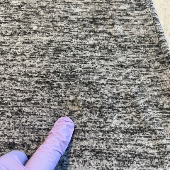 ATHLETA No Sweatin' It Heathered Gray Long Sleeve Top Hi Low Hem Activewear Sz M - Picture 5 of 12